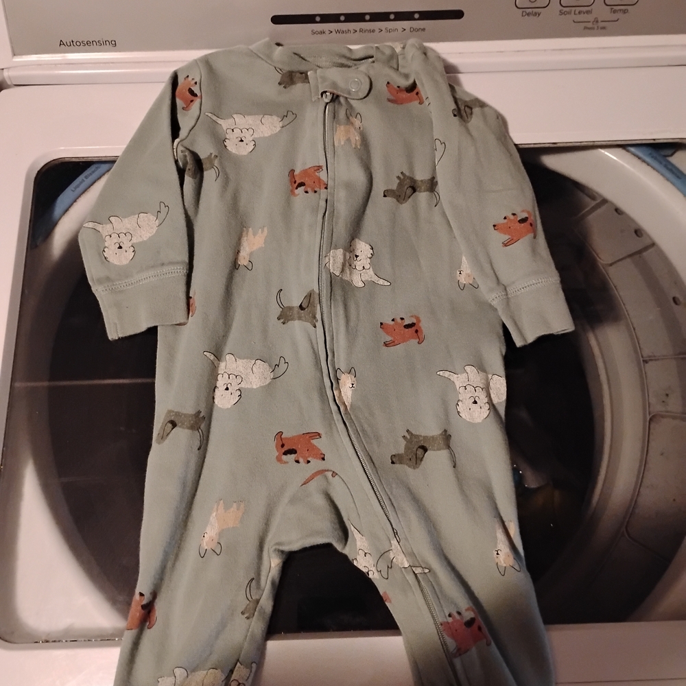 Carter's Green Animal Print Footie